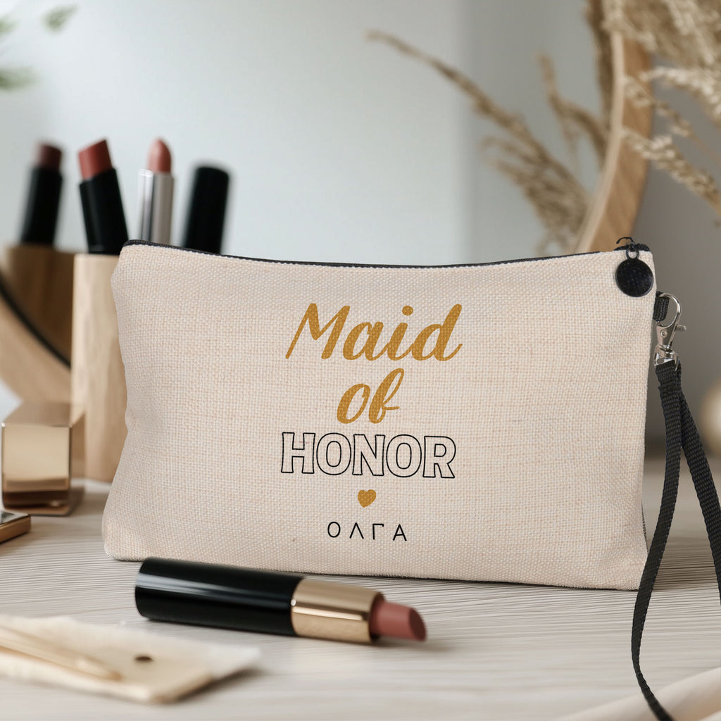 Gold Maid Of Honor - Make Up Bag - GOTShirts