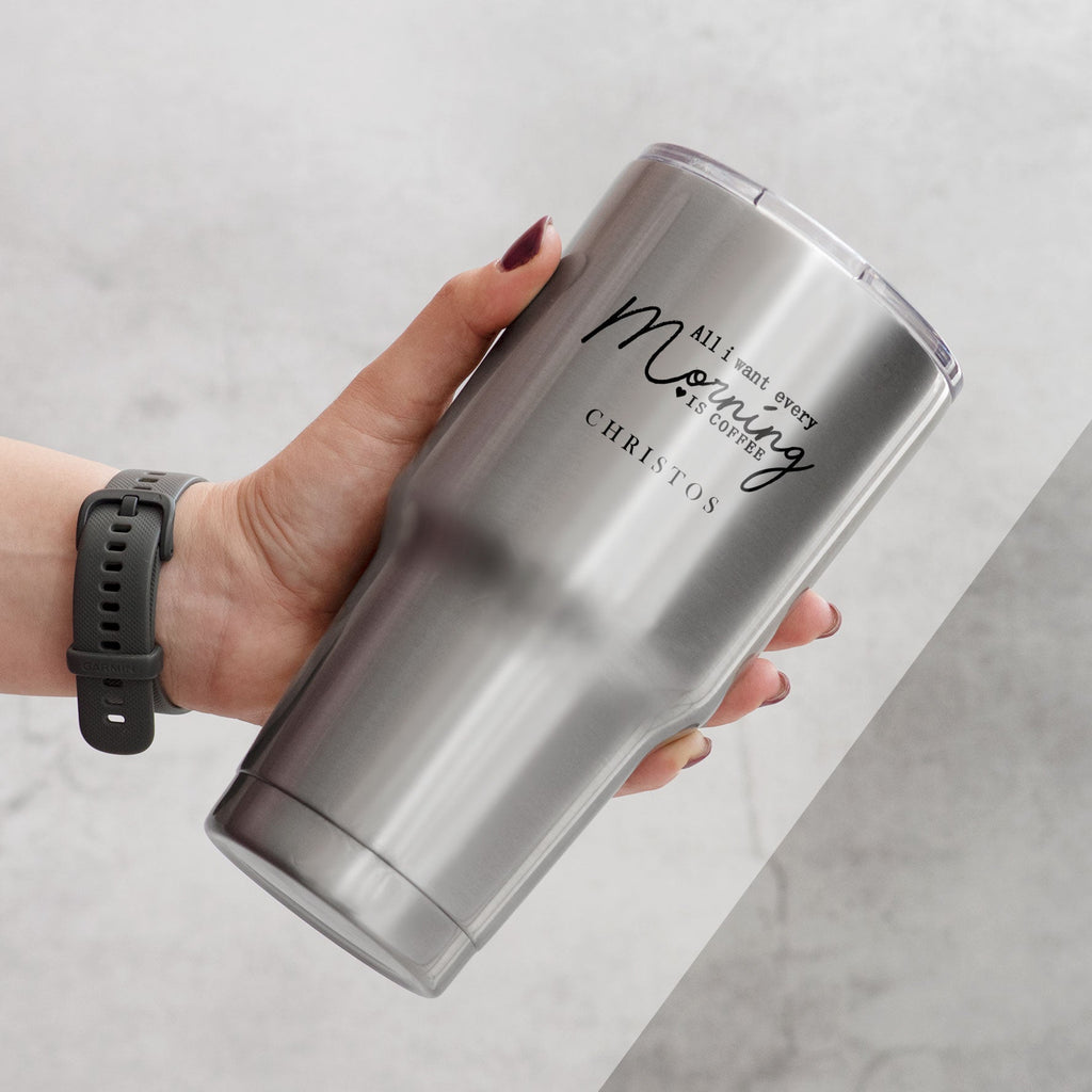 Good Morning - GIGA Stainless Steel Thermos 880ml - GOTShirts