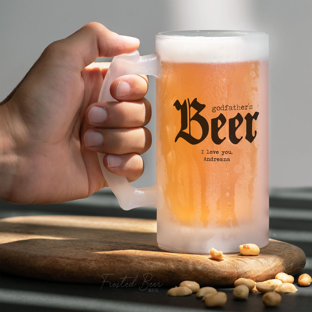 Godfather's Beer - Frosted Beer Glass - GOTShirts