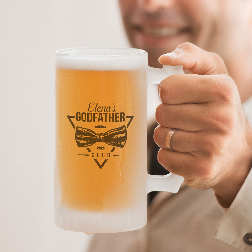Godfather Papillon - Frosted Beer Glass - GOTShirts