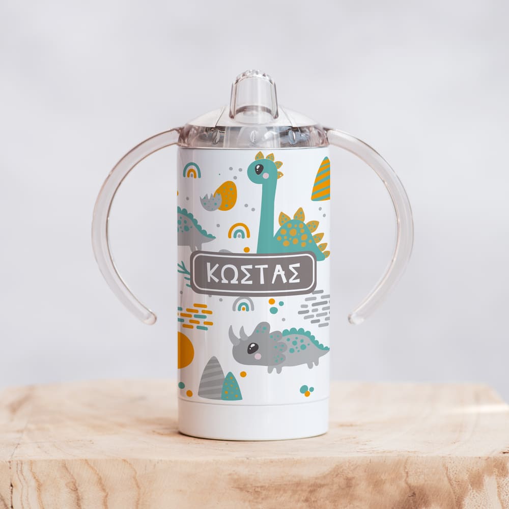 Dinosaurs - Straight Double Wall Stainless Steel Sippy Cup - GOTShirts