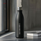 Best Dad Ever - Engraved Black Bowling Bottle 500ml - GOTShirts