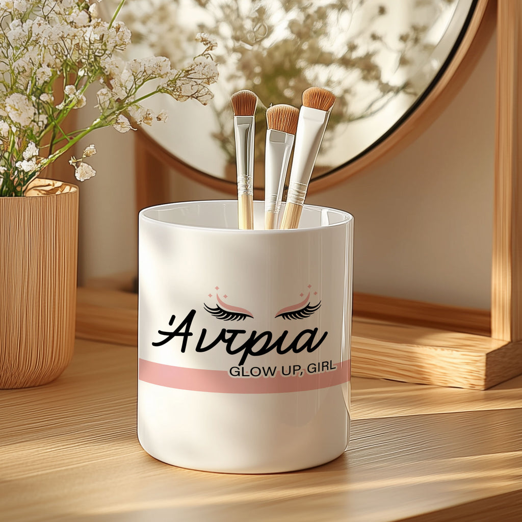 Glow Up, Girl - Ceramic Make Up Brush Holder - GOTShirts