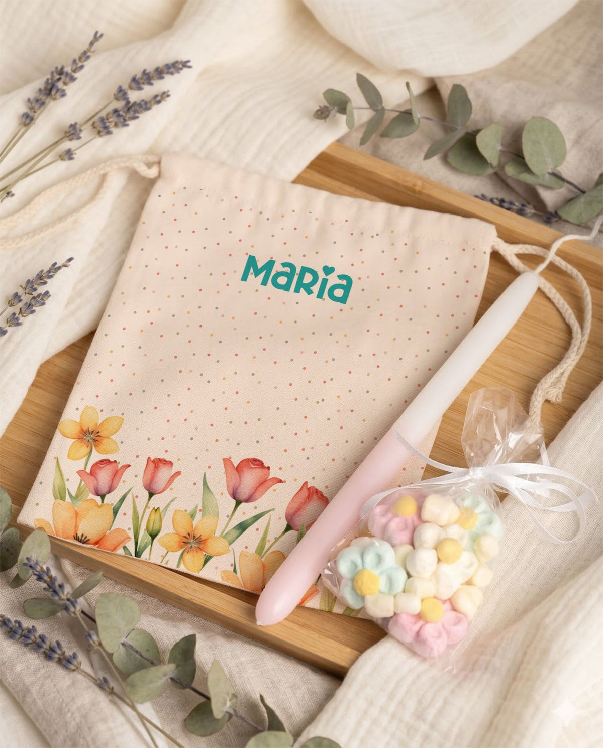 Spring Flowers - Double Wall Bottle & Pouch Gift Set - GOTShirts