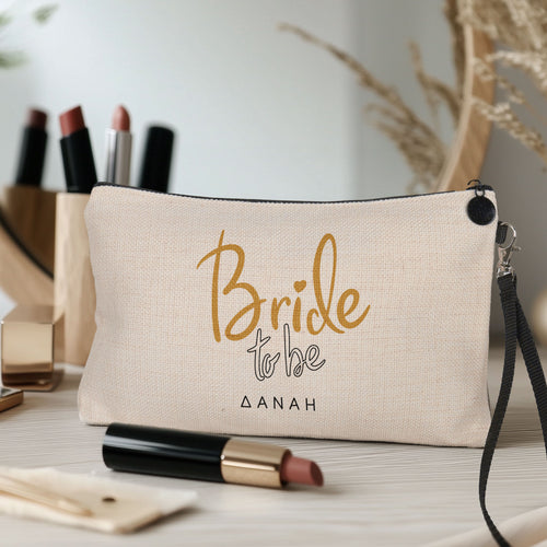 Gold Bride To Be - Make Up Bag - GOTShirts