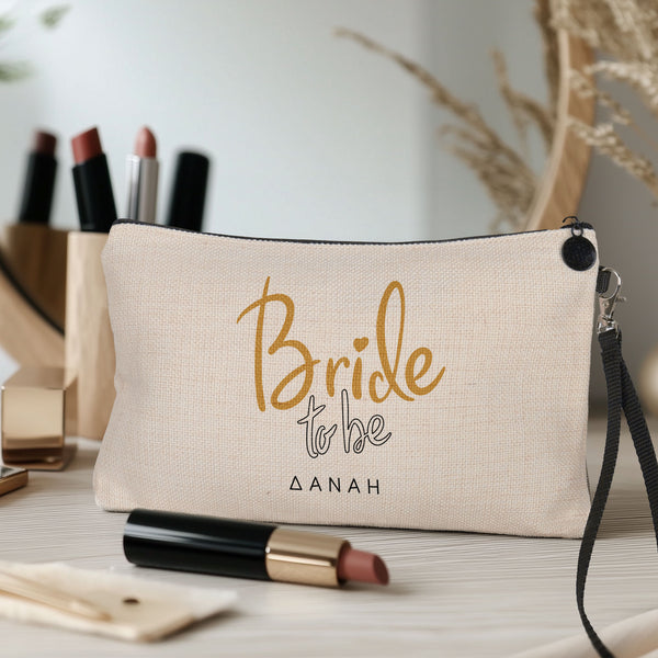 Gold Bride To Be - Makeup Bag Gift Box - GOTShirts