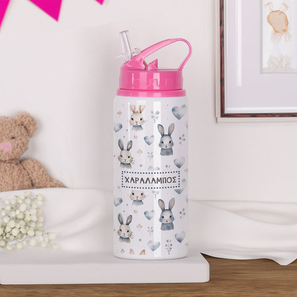 Bunny Pattern - Kids Aluminum Bottle 600ml - GOTShirts
