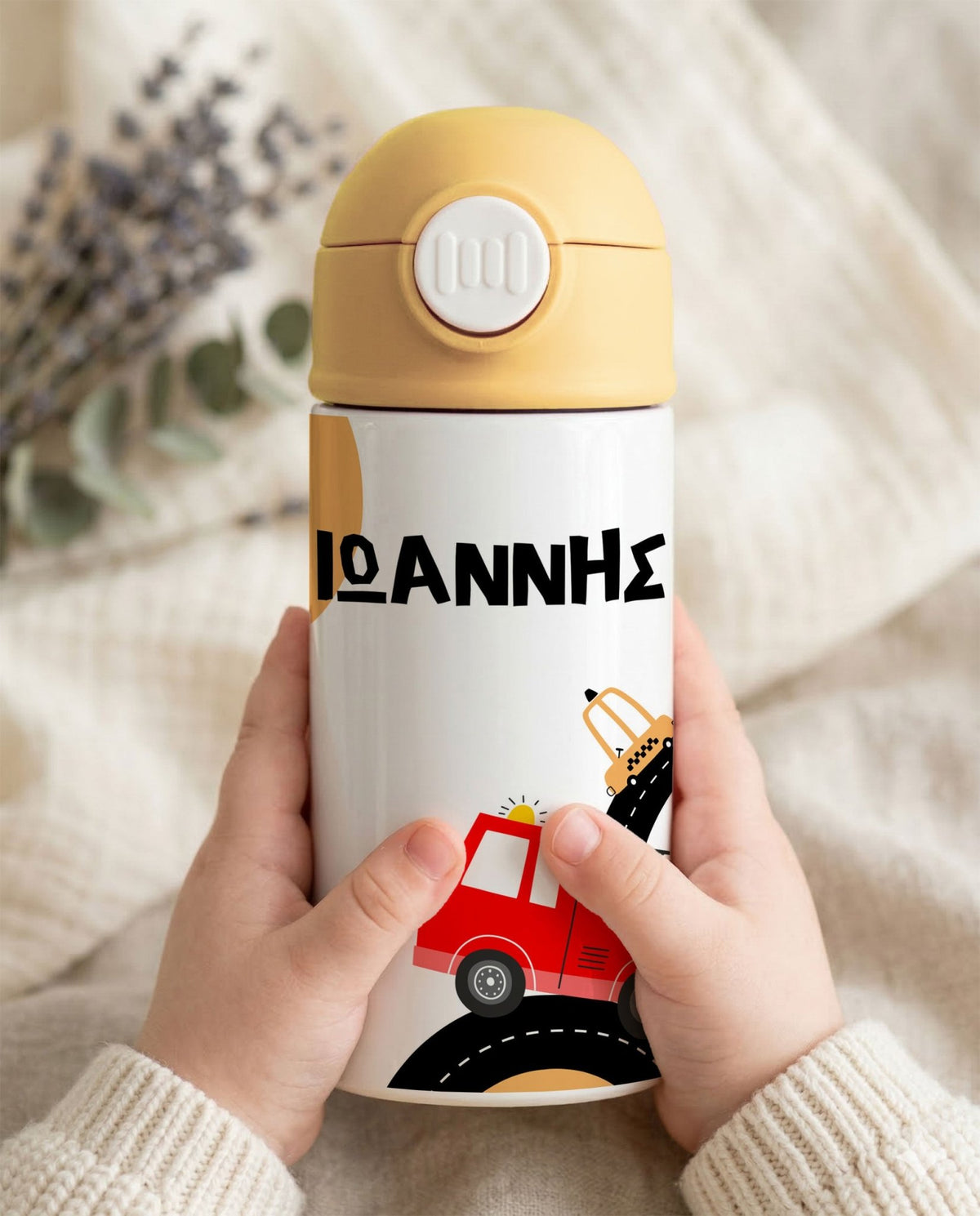 Red Tractor - Double Wall Colored Water Bottle - GOTShirts