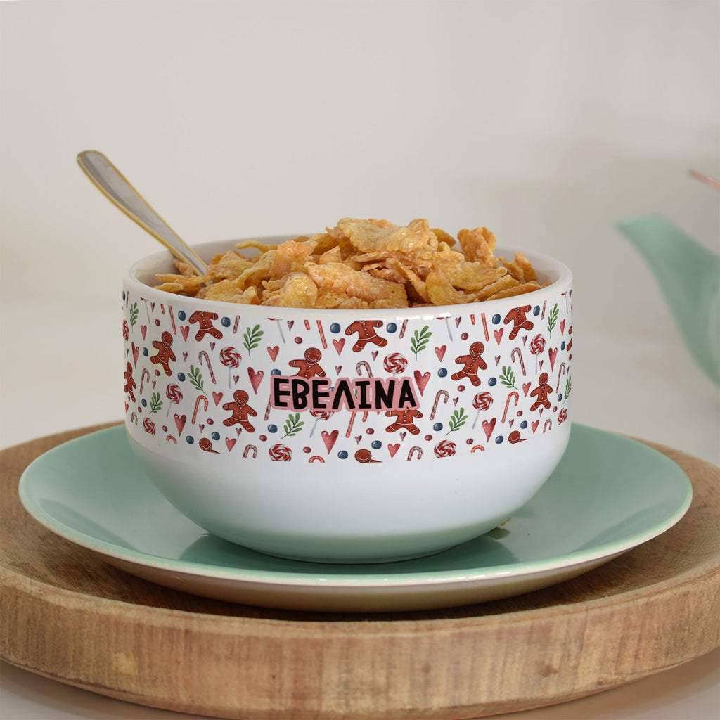 Gingerbread & Candies - Personalized Ceramic Bowl - GOTShirts