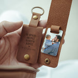 Daddy's Girl - Leather Engraved Keyring With Photo Inside - GOTShirts