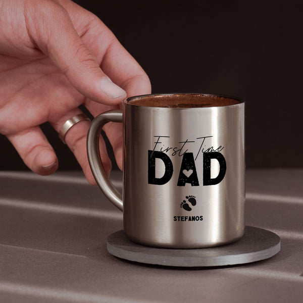 First Time Dad - Stainless Steel Coffee Mug - GOTShirts
