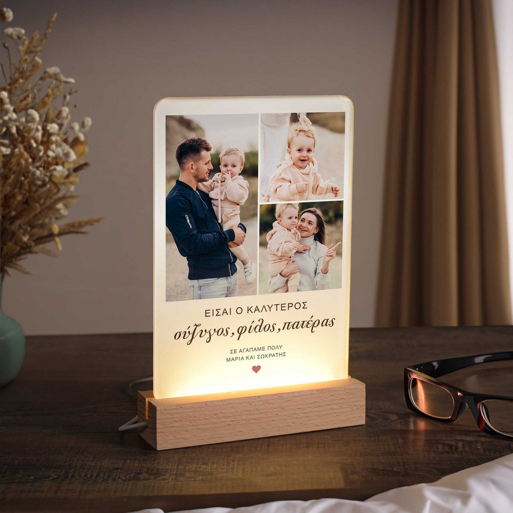 Best Husband, Friend & Father - Night Light Frame