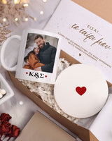 Couple Initials - Ceramic Mug 11oz & Coaster Gift Box - GOTShirts