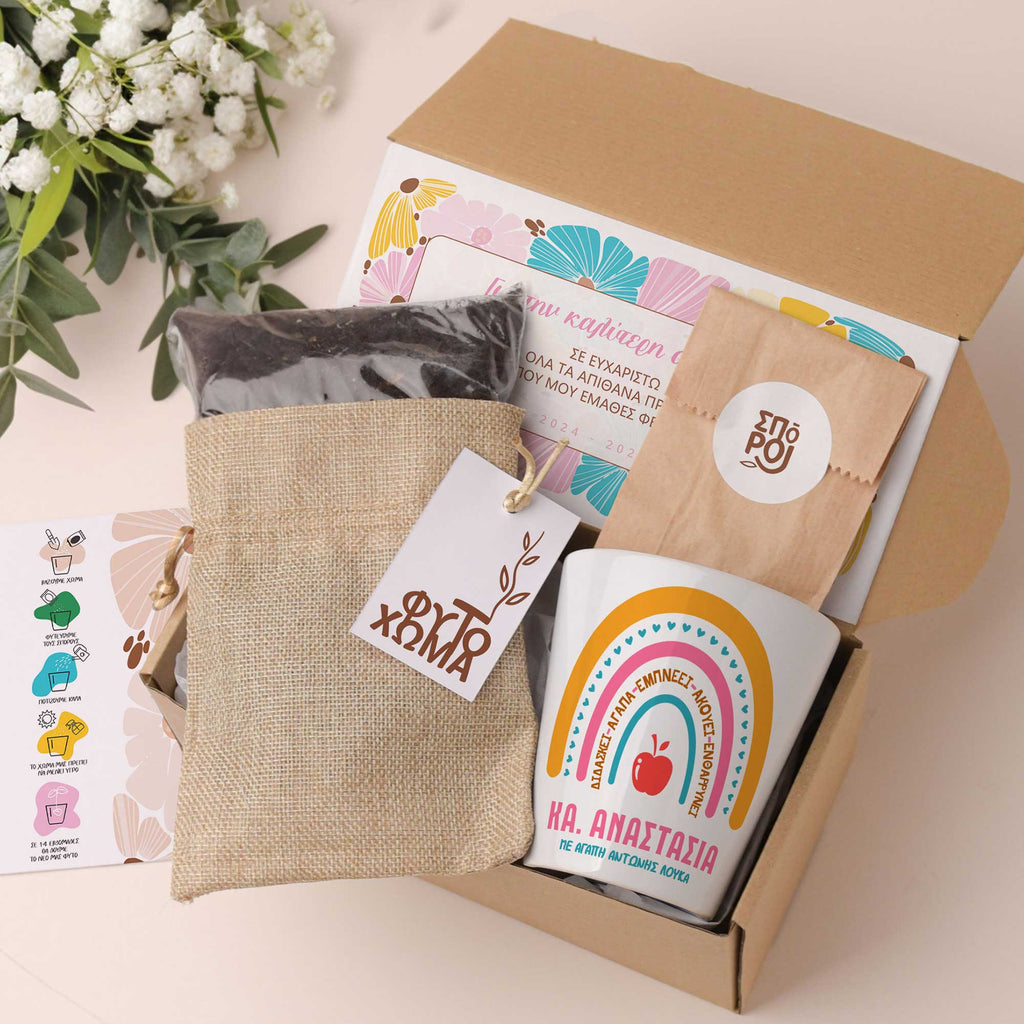 Teacher's Rainbow - Flower Pot Gift Box - GOTShirts