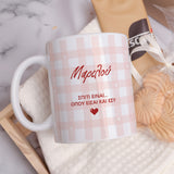 Gingham - Ceramic Mug 11oz & Coaster Gift Box - GOTShirts