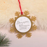 Grandfather - Glitter Snowflake Ornament - GOTShirts