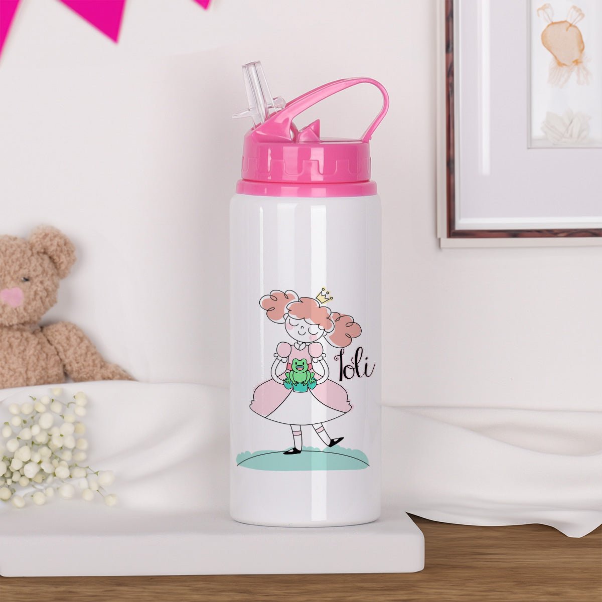 Princess Frog - Kids Aluminum Bottle 600ml - GOTShirts