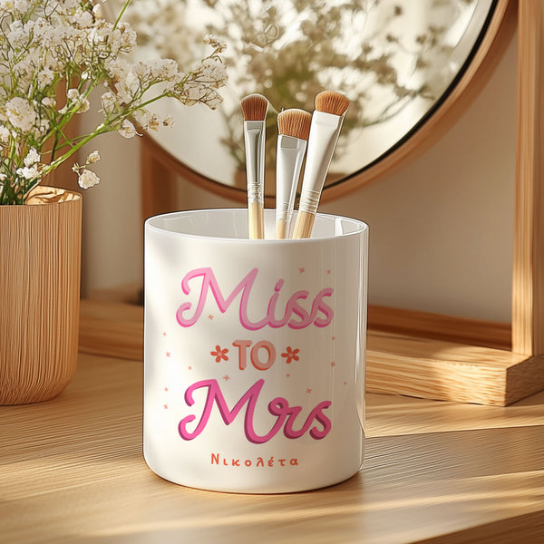 Miss To Mrs - Makeup Brush Holder Gift Box - GOTShirts