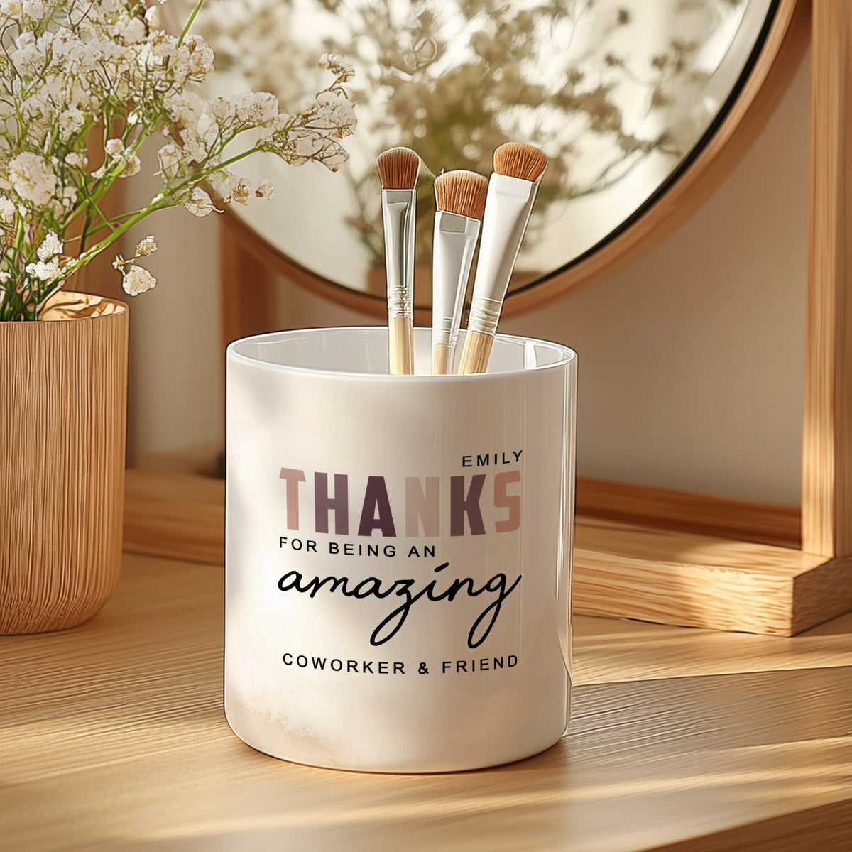 Create Your Own - Ceramic Make Up Brush Holder - GOTShirts