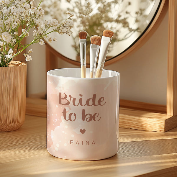 Pink Bride To Be - Makeup Brush Holder Gift Box - GOTShirts