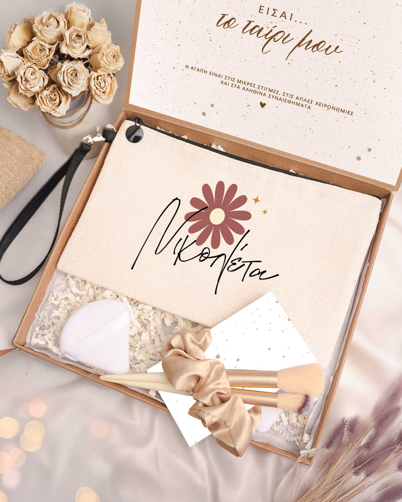 Name & Flower - Makeup Bag Gift Box - GOTShirts