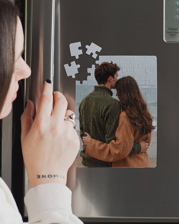 Chipmunks Couple - Magnetic Puzzle & Wine Mug Gift Box - GOTShirts