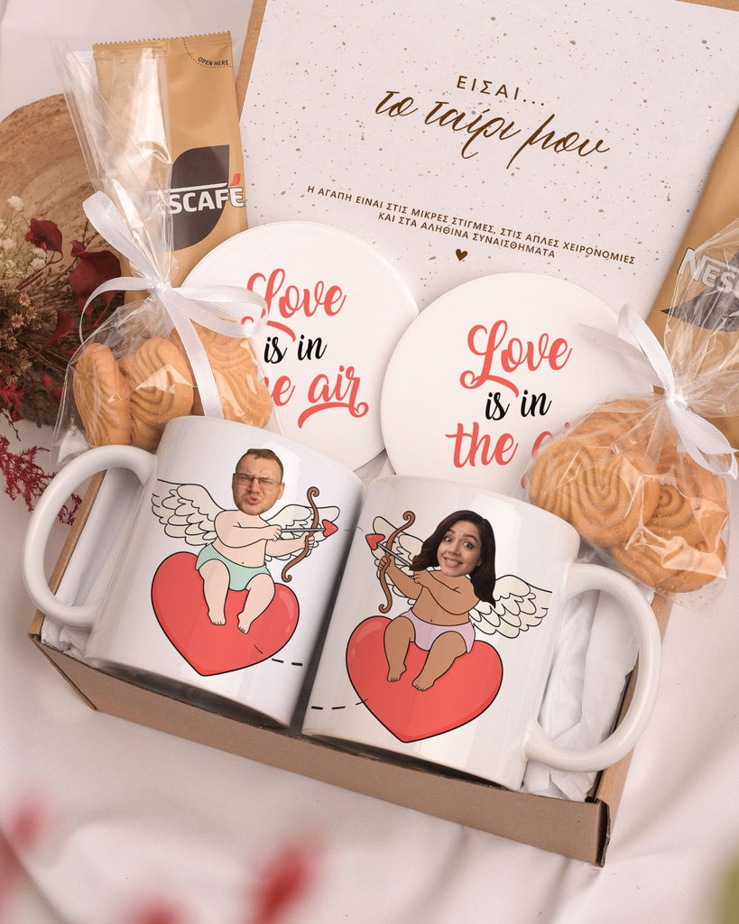 Love Is In The Air - Ceramic Mug 11oz & Coaster Gift Box - GOTShirts