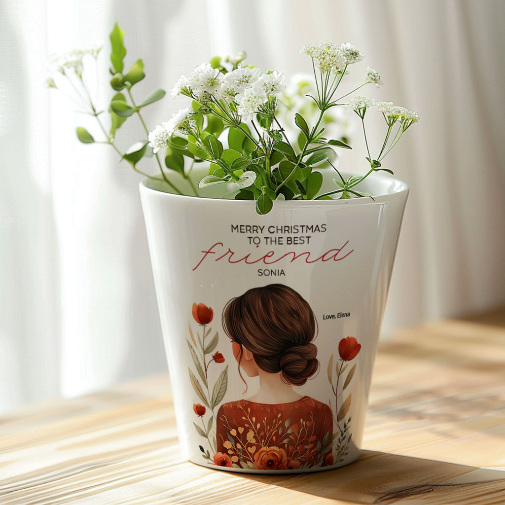 Merry Christmas Best Friend - Christmas Flower Pot - GOTShirts