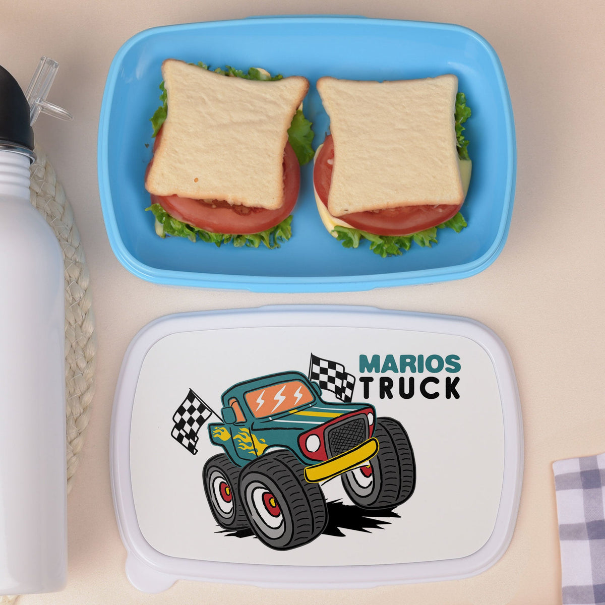 Monster Truck - Plastic Lunch Box - GOTShirts