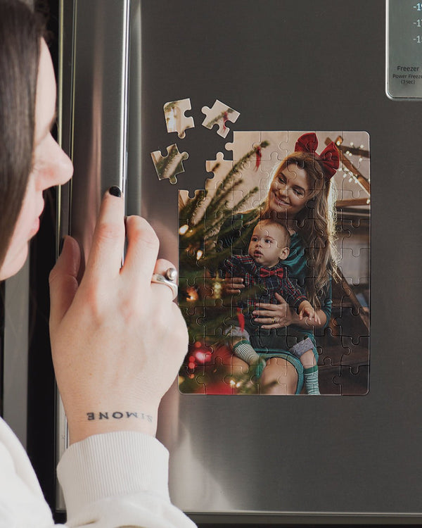 Godmother Christmas Wishes - Magnetic Puzzle & Wine Mug Gift Box - GOTShirts