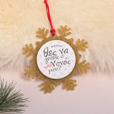 Be My Godfather - Glitter Snowflake Ornament - GOTShirts