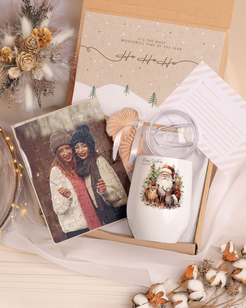 Santa Claus - Magnetic Puzzle & Wine Mug Gift Box - GOTShirts