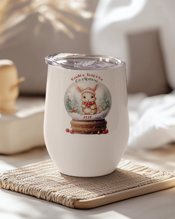 Bunny Snowball - Magnetic Puzzle & Wine Mug Gift Box - GOTShirts