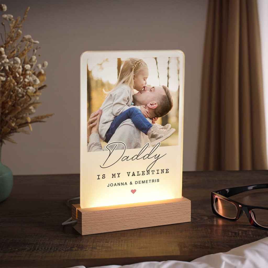 Daddy Is My Valentine - Night Light Frame - GOTShirts