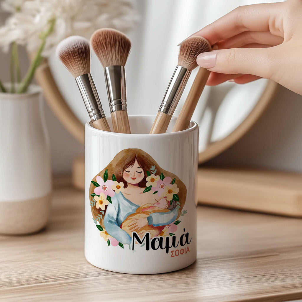 Mother - Ceramic Make Up Brush Holder