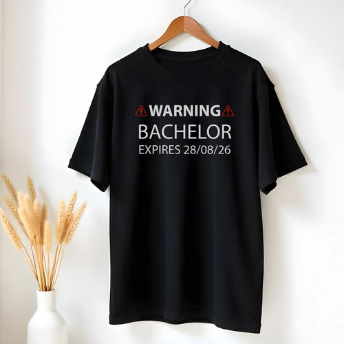 Warning Bachelor Expires T-Shirt - GOTShirts