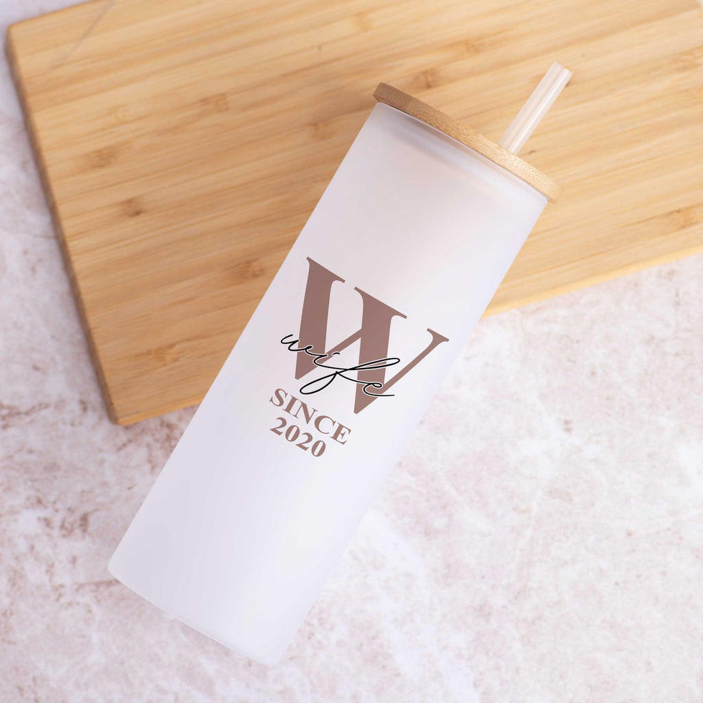 Wife - Skinny Frosted Glass Tumbler