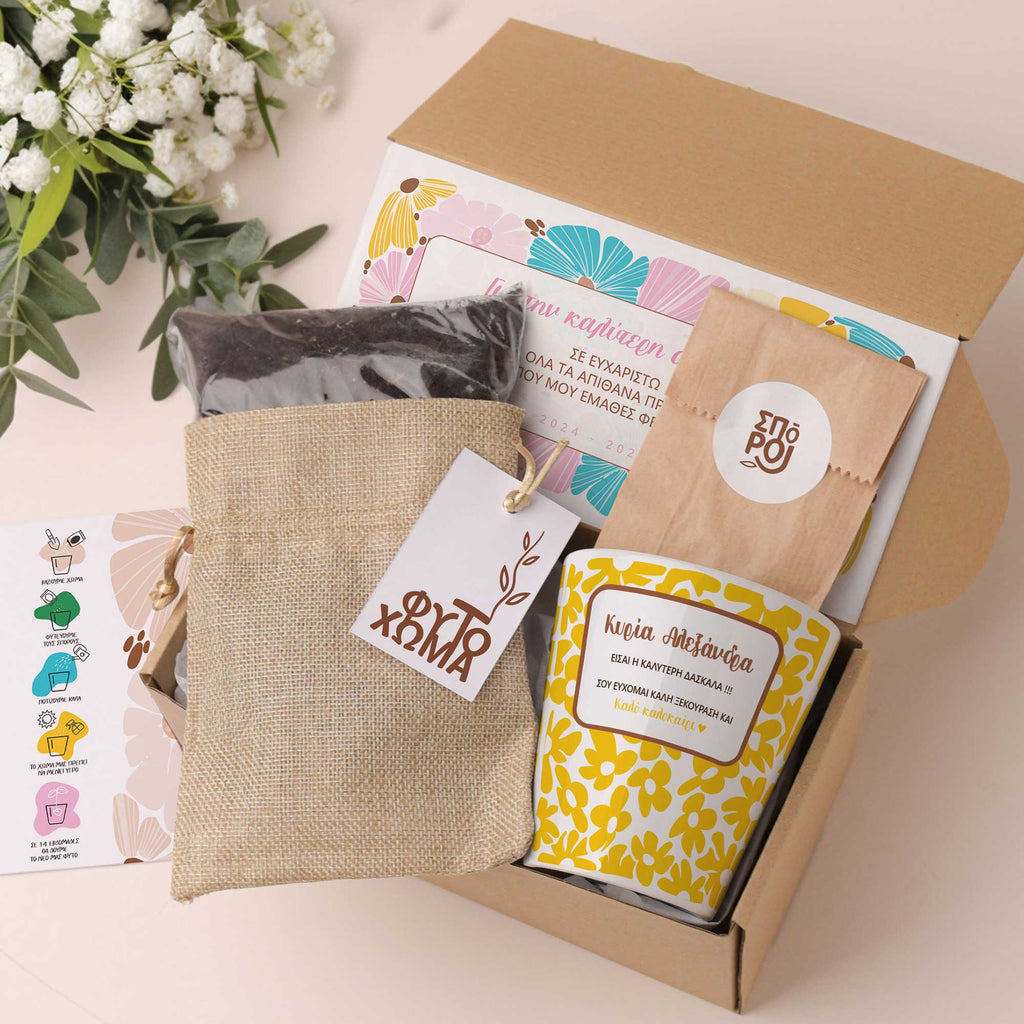 Yellow Flowers - Flower Pot Gift Box - GOTShirts