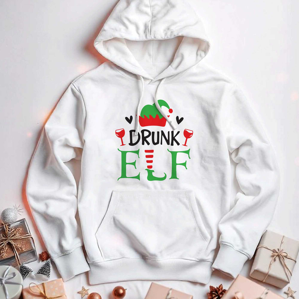 Drunk Elf - Hoodie - GOTShirts