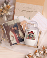 Christmas Racoon - Magnetic Puzzle & Wine Mug Gift Box - GOTShirts