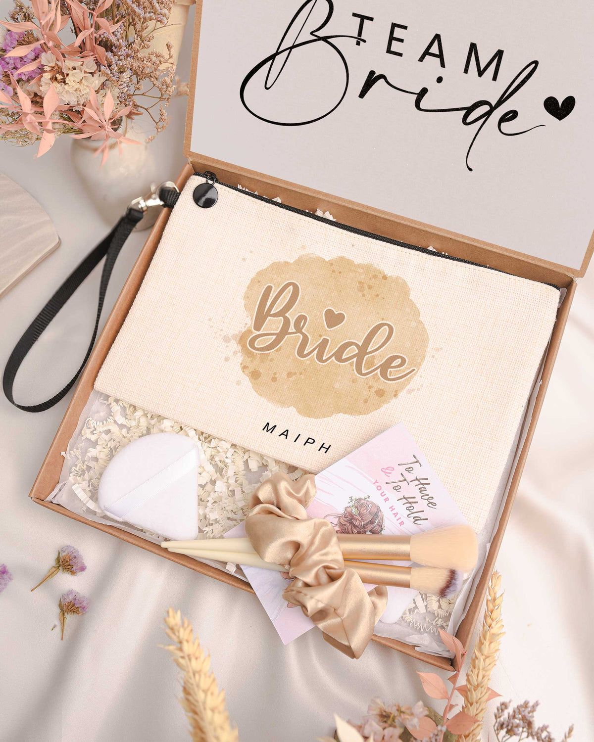 Watercolor Bride - Makeup Bag Gift Box - GOTShirts