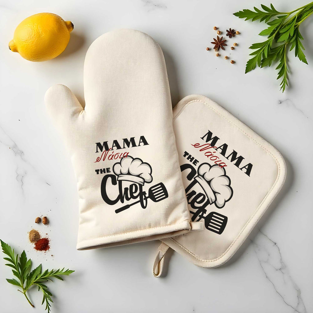 Chef Mom - Oven Mitt & Pot Holder
