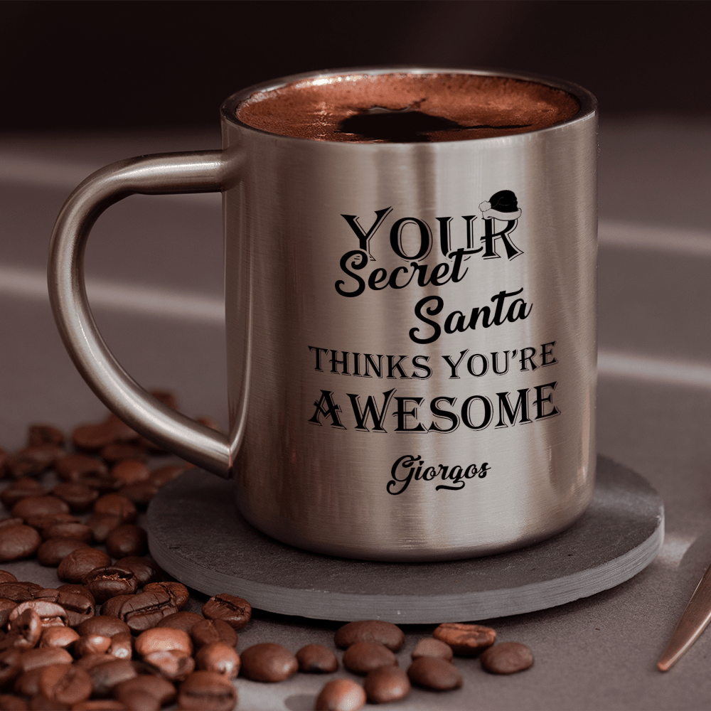 Secret Santa - Stainless Steel Coffee Mug - GOTShirts
