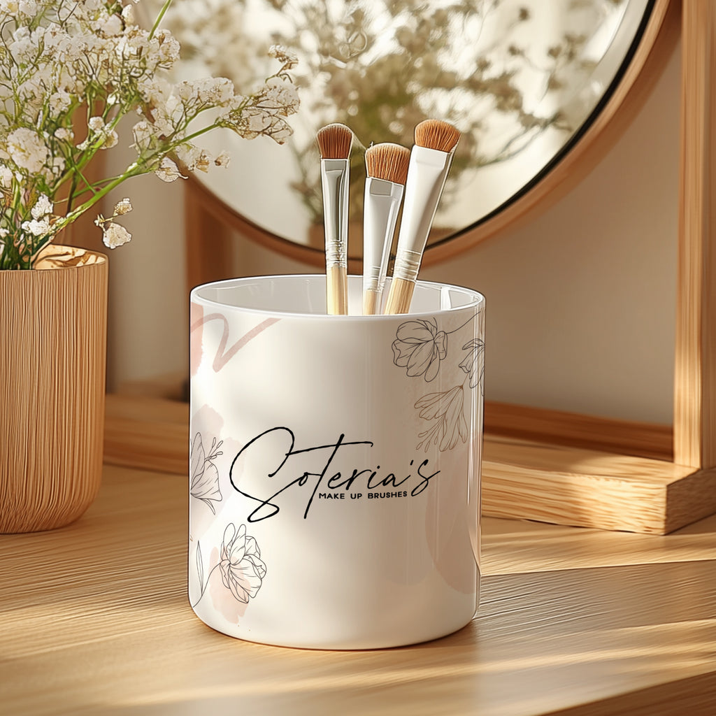 Her Makeup Brushes - Ceramic Make Up Brush Holder - GOTShirts