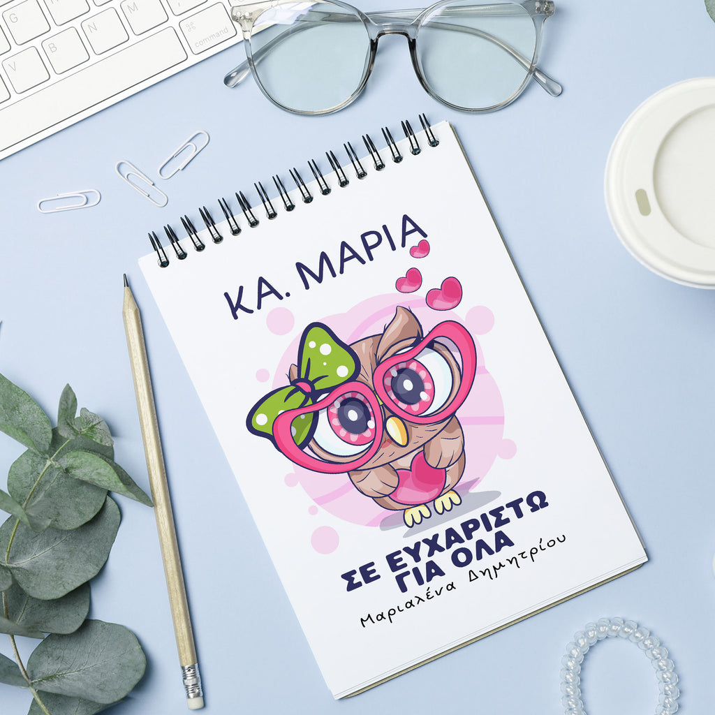 Owl Teacher - Notebook A6 - GOTShirts