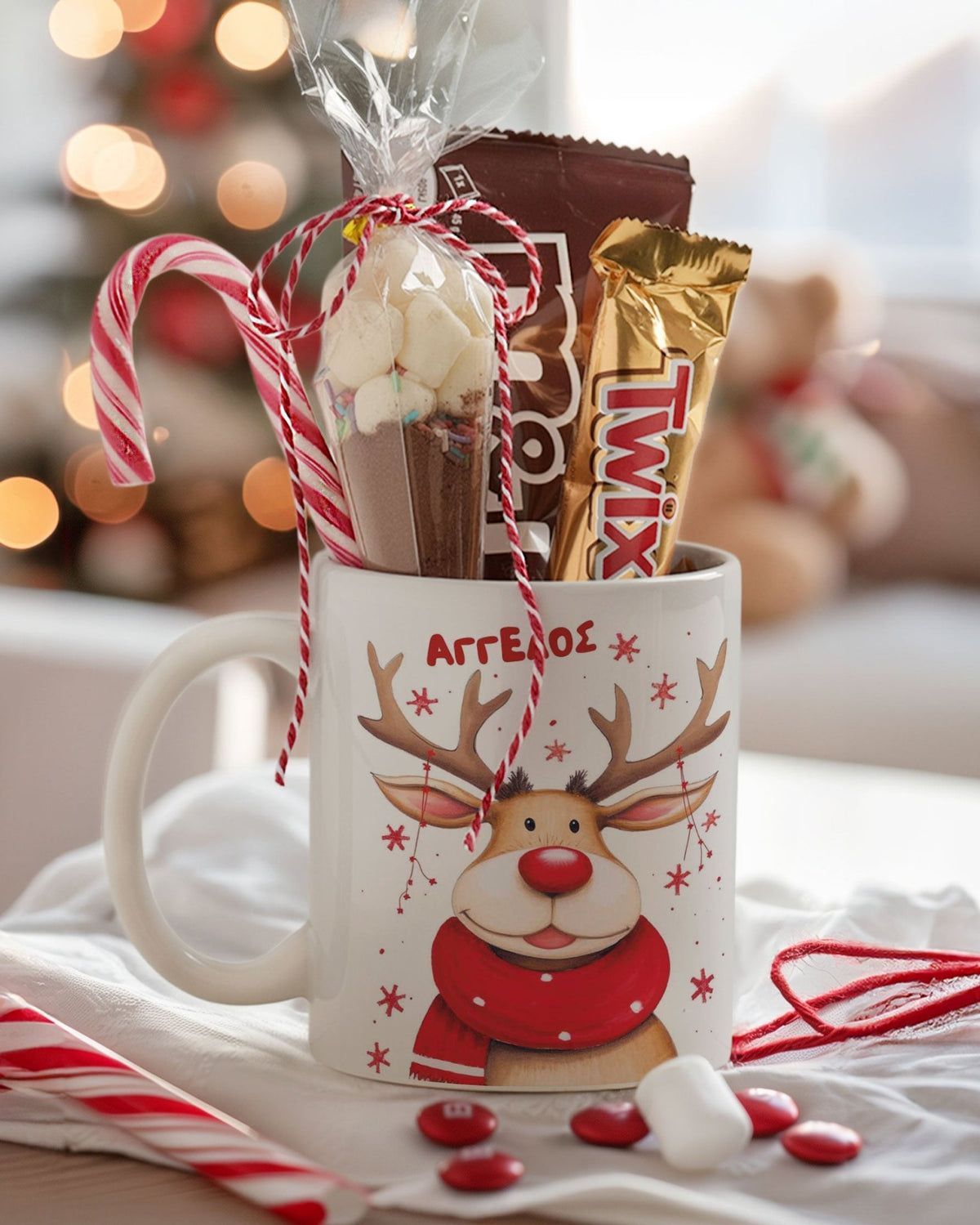 Rudolph - Ceramic Mug Hot Chocolate Gift Set - GOTShirts