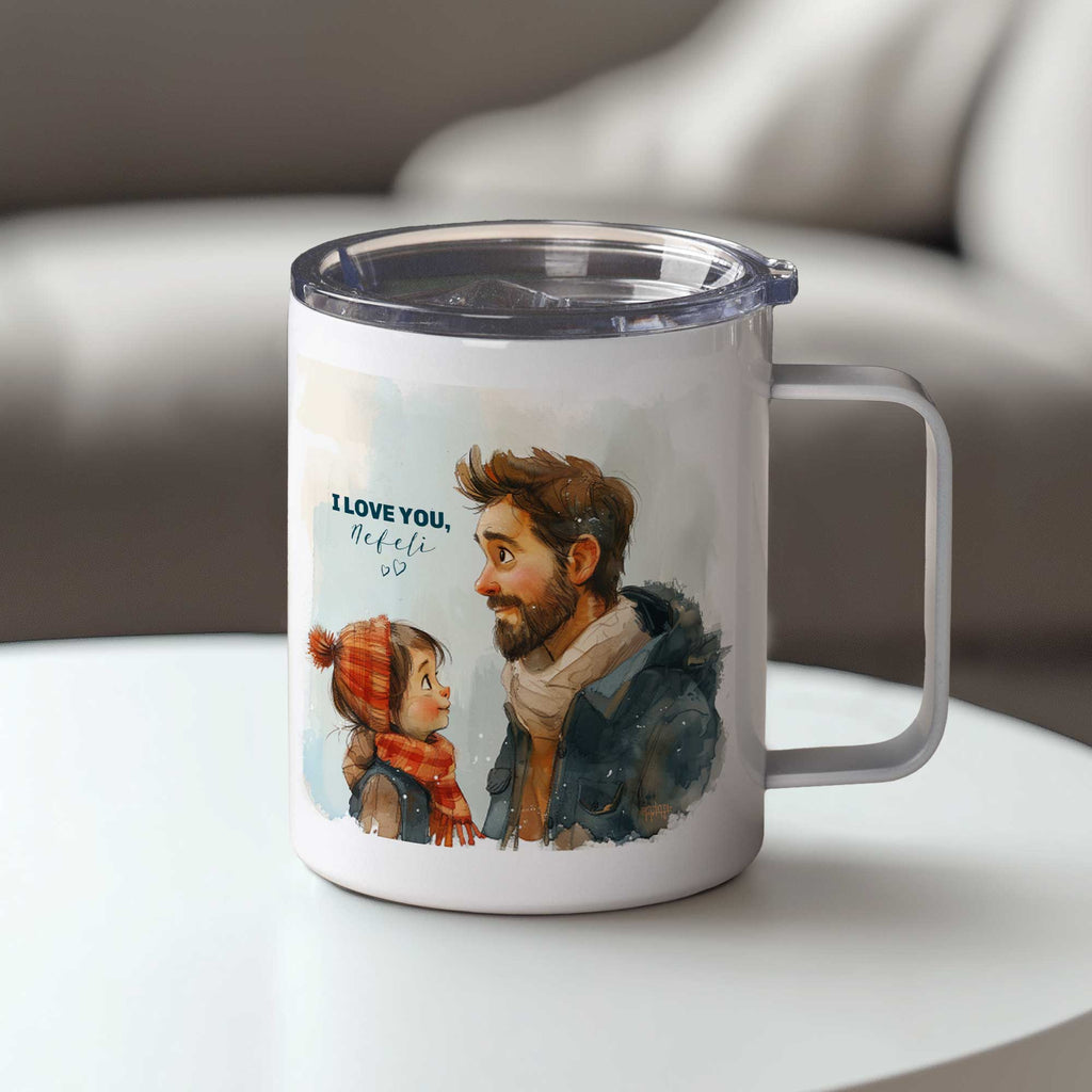 I Love You Dad - Stainless Steel Mug With Handle - GOTShirts