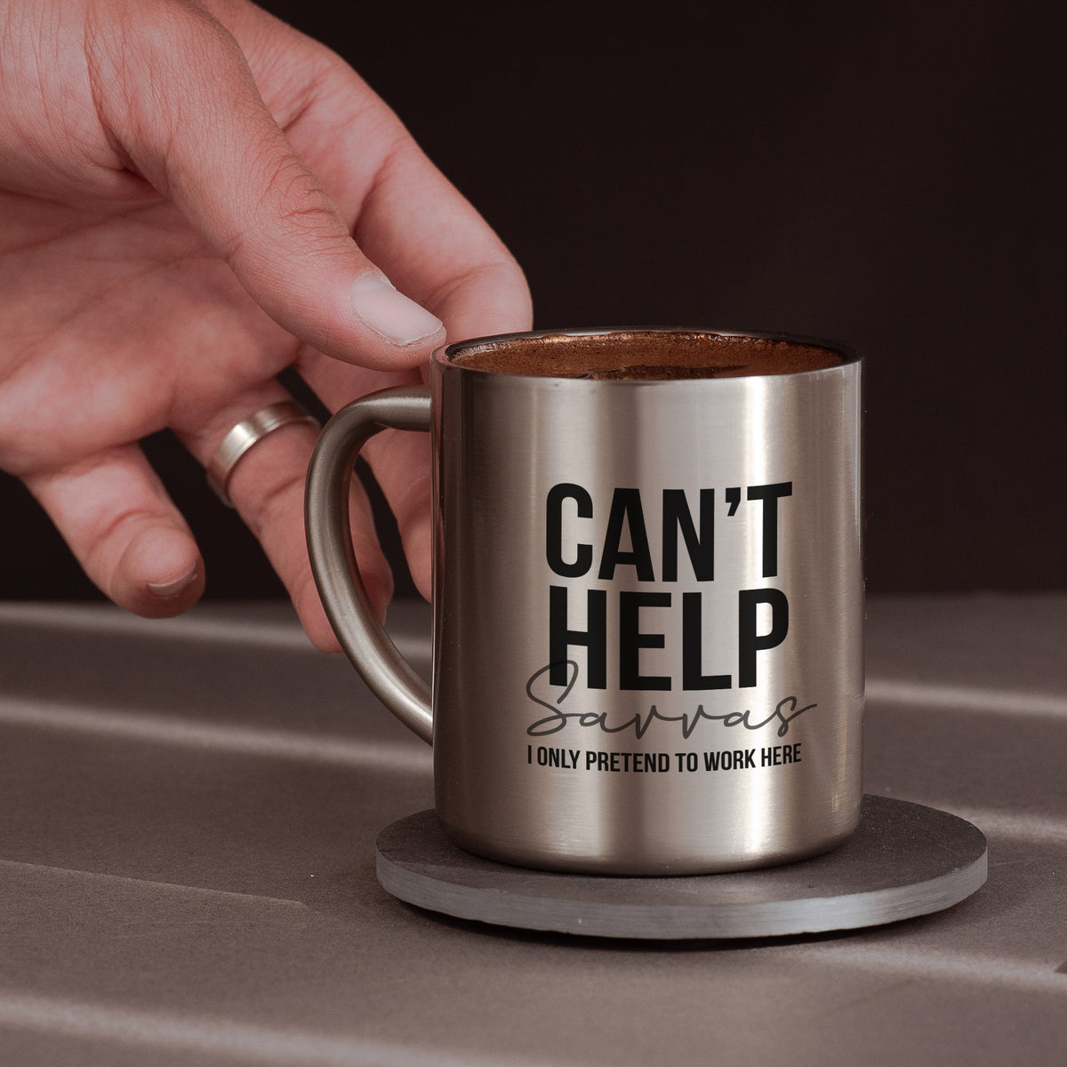 I Only Pretend To Work Here - Stainless Steel Coffee Mug - GOTShirts