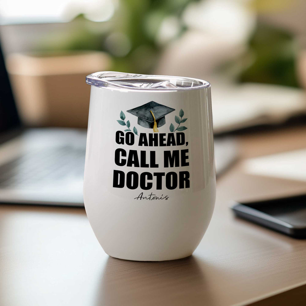 Go Ahead - Stainless Steel White Mug - GOTShirts