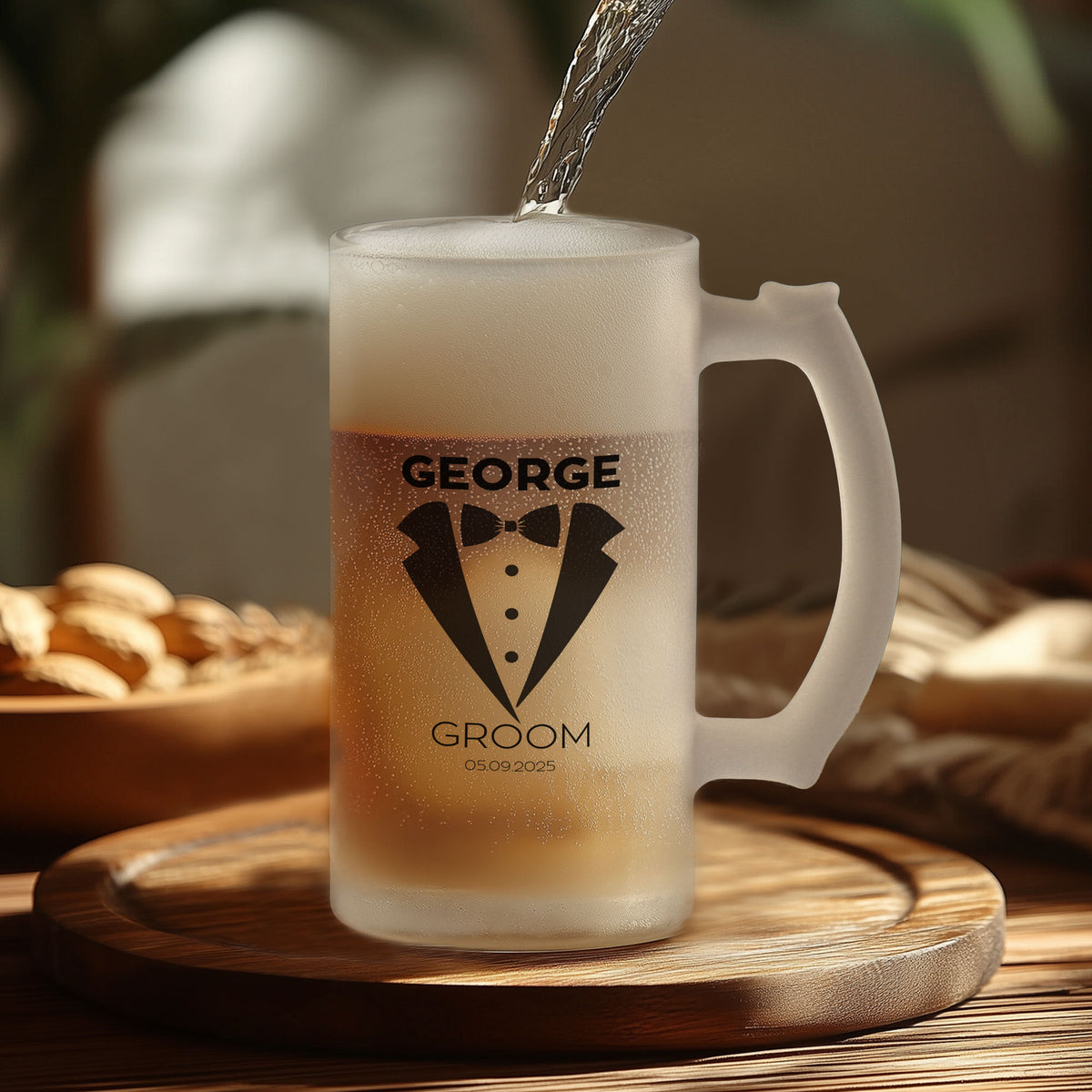 Groom Suit - Frosted Beer Glass - GOTShirts